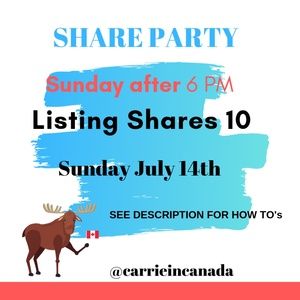 Share Party Sunday July 14th
